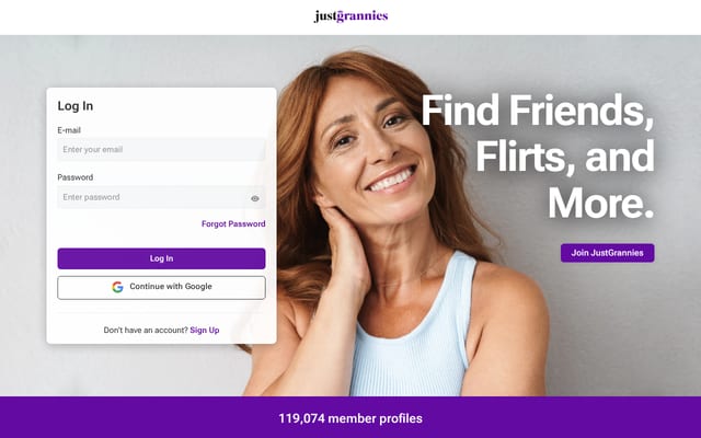 Screenshot of justgrannies.com