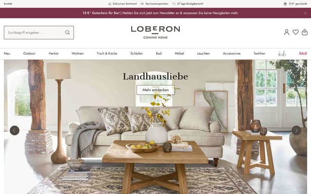 Screenshot of loberon.de