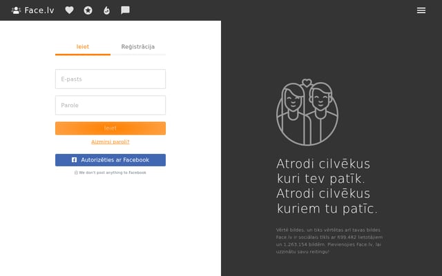 Screenshot of face.lv