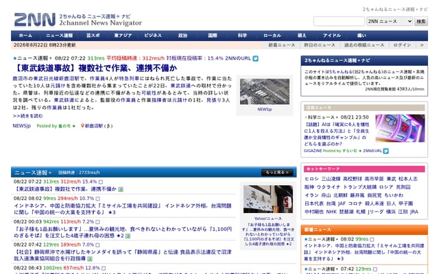 Screenshot of 2nn.jp