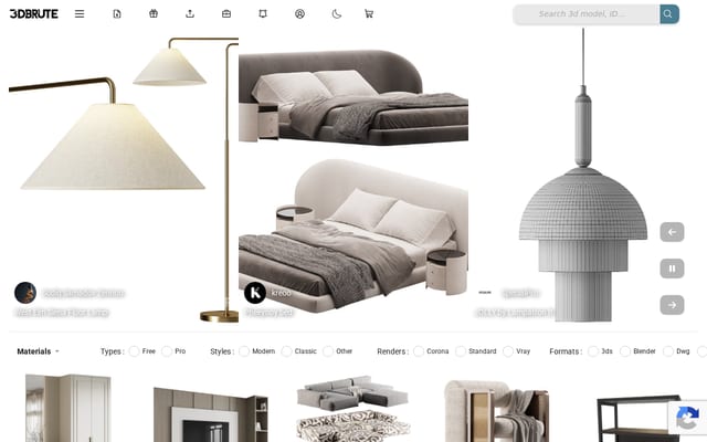 Screenshot of 3dbrute.com
