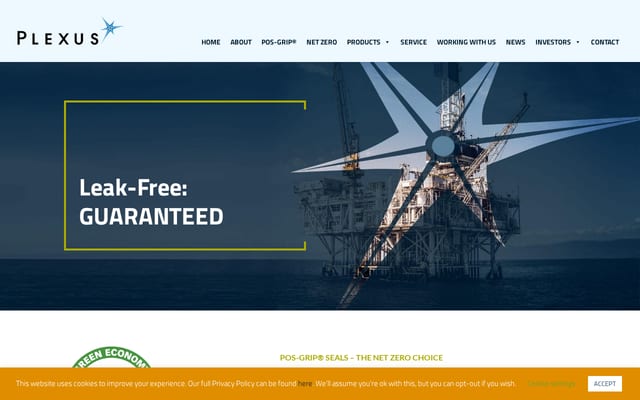 Screenshot of plexusplc.com