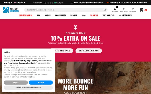 Screenshot of misterrunning.com
