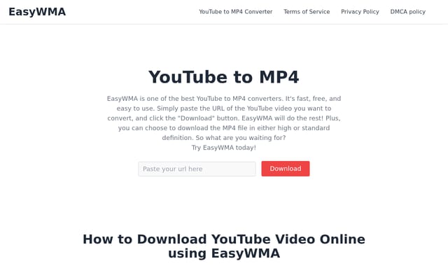 Screenshot of easywma.com