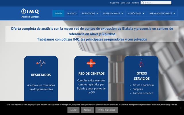 Screenshot of imqanalisis.es