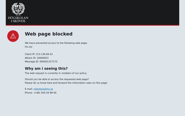 Screenshot of his.se
