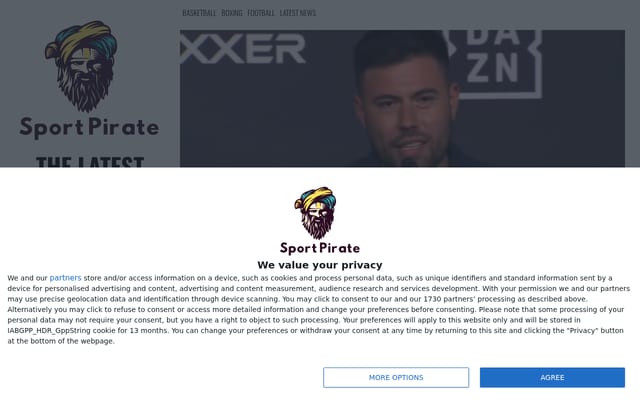 Screenshot of sportpirate.com