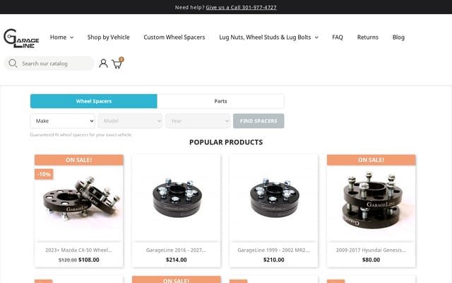 Screenshot of garageline.com
