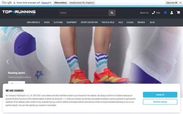 Screenshot of top4running.com