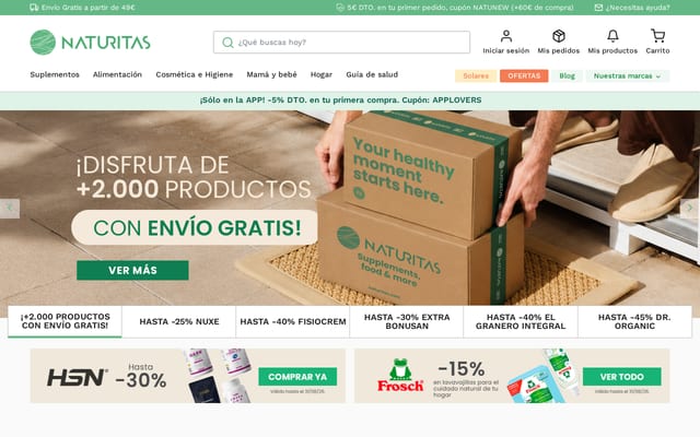 Screenshot of naturitas.es