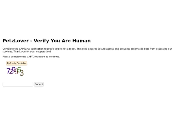 Screenshot of petzlover.com