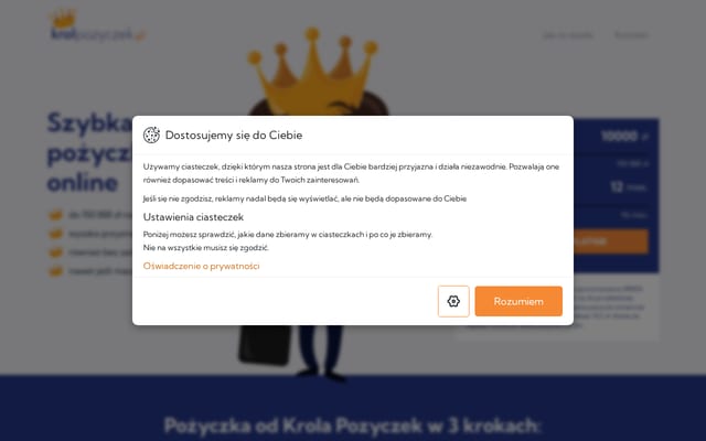 Screenshot of krolpozyczek.pl