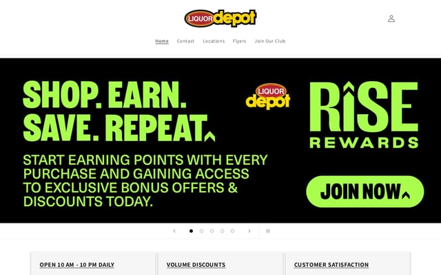 Screenshot of liquordepot.ca