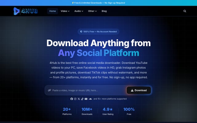 Screenshot of 4hub.app
