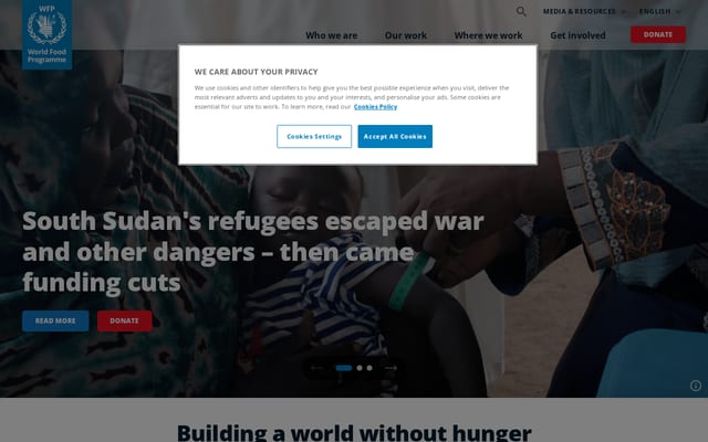 Screenshot of wfp.org