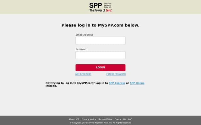 Screenshot of myspp.com