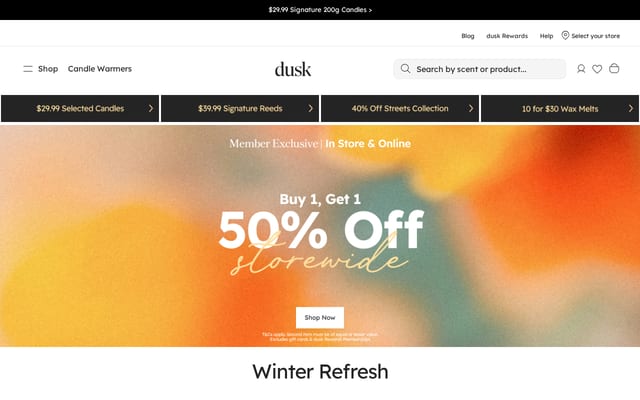 Screenshot of dusk.com.au