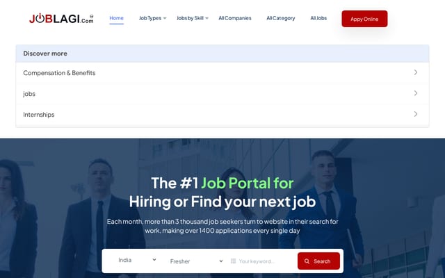 Screenshot of joblagi.com
