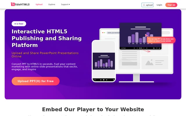 Screenshot of slidehtml5.com