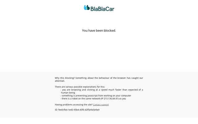 Screenshot of blablacar.pl