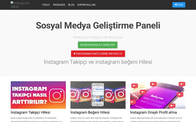 Screenshot of bigtakip.net