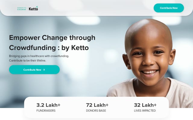 Screenshot of donatetochange.com