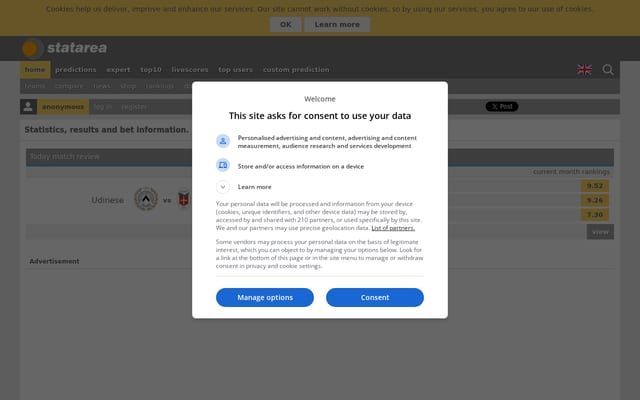 Screenshot of statarea.com