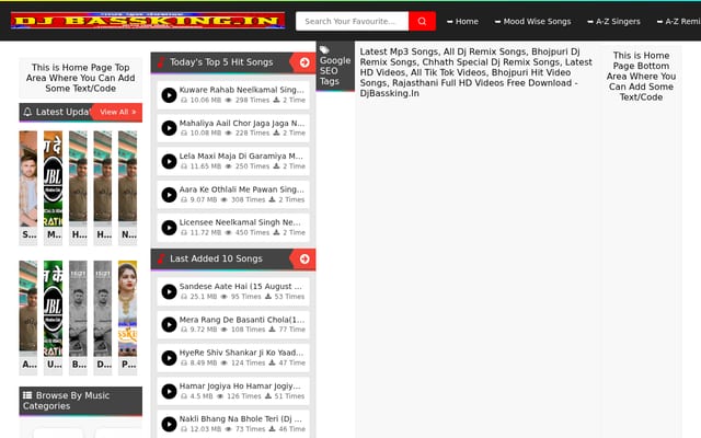 Screenshot of djbassking.in