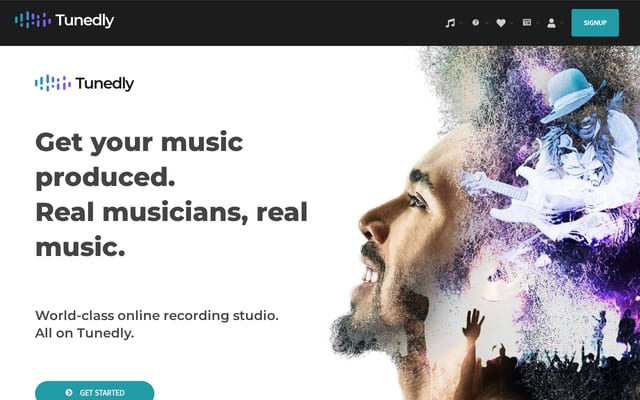 Screenshot of tunedly.com