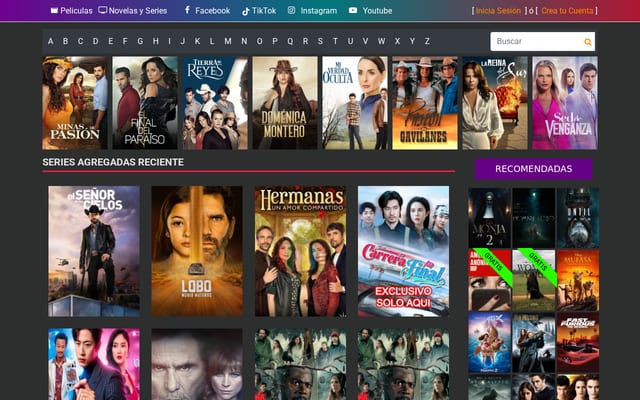 Screenshot of cinenovelero.com