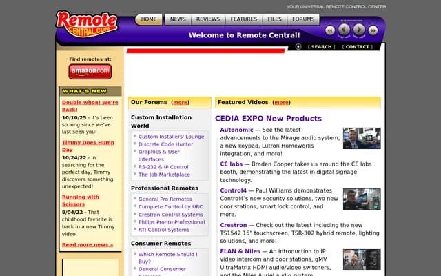 Screenshot of remotecentral.com