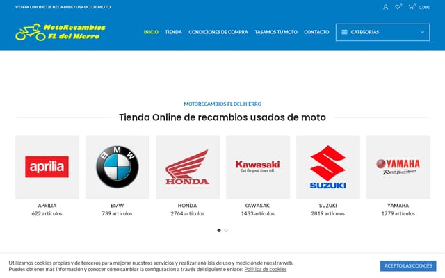 Screenshot of motorecambiosfldelhierro.com