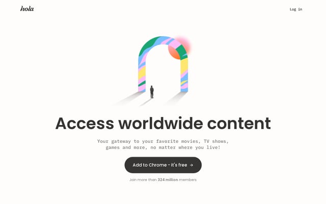 Screenshot of holavpn.com