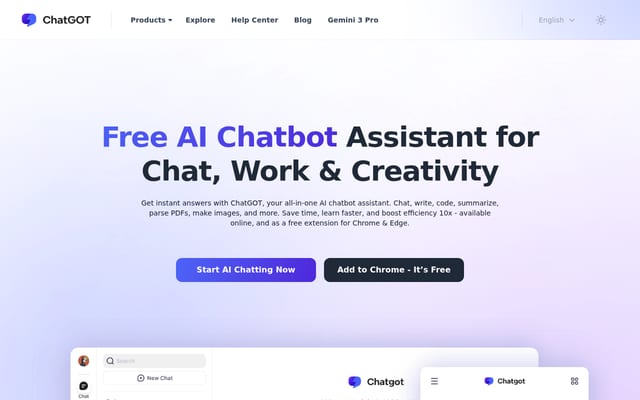 Screenshot of chatgot.io