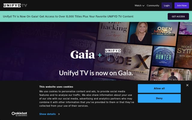 Screenshot of unifyd.tv