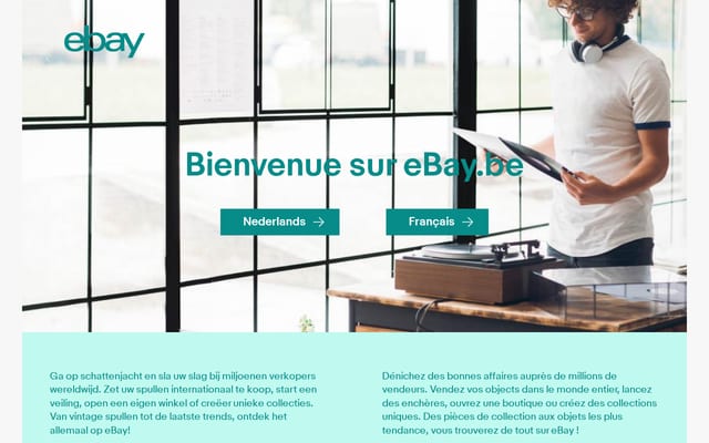 Screenshot of ebay.be
