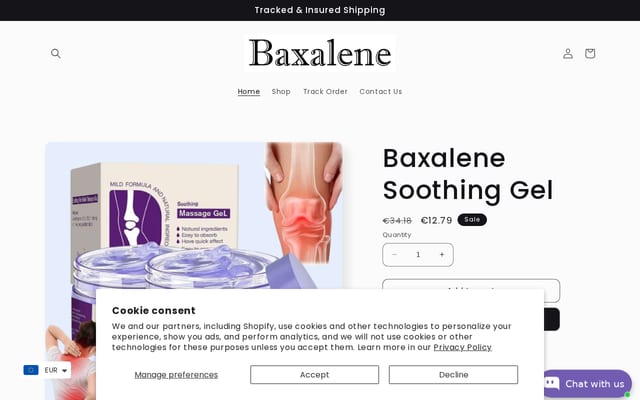 Screenshot of baxalene.com