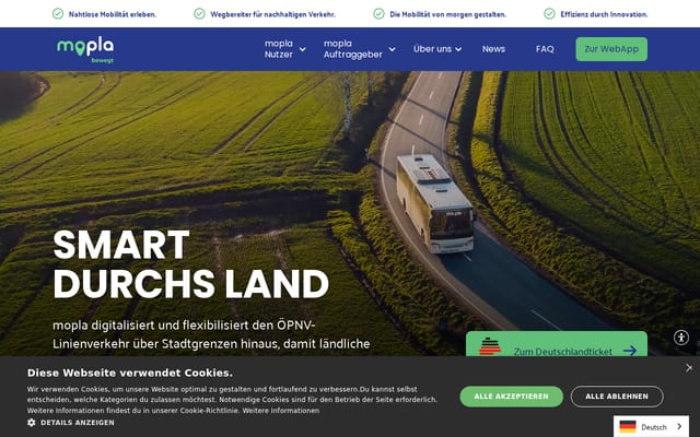 Screenshot of mopla.solutions