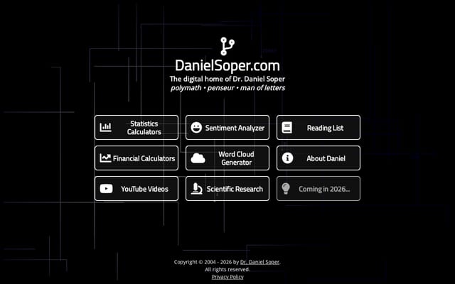 Screenshot of danielsoper.com