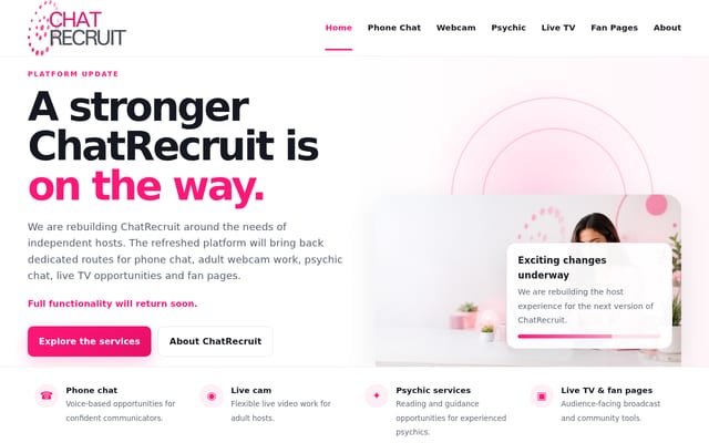 Screenshot of chatrecruit.com