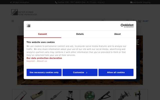 Screenshot of fine-tools.com