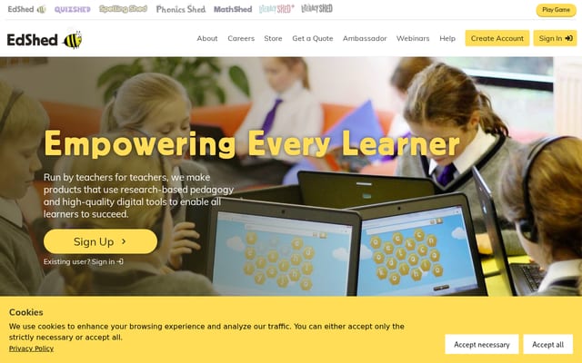 Screenshot of edshed.com