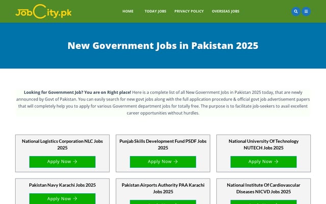 Screenshot of jobcity.pk