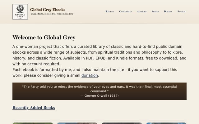 Screenshot of globalgreyebooks.com