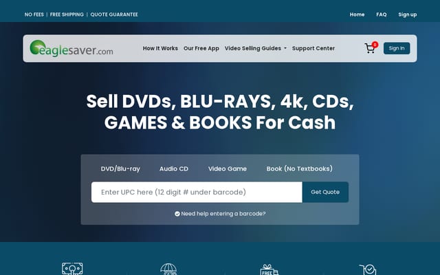 Screenshot of eaglesaver.com