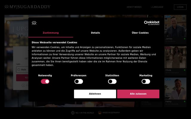 Screenshot of mysugardaddy.com