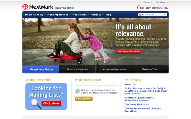 Screenshot of nextmark.com