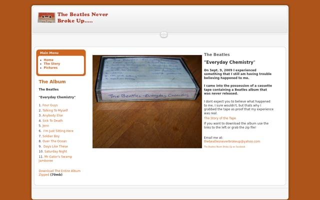 Screenshot of thebeatlesneverbrokeup.com