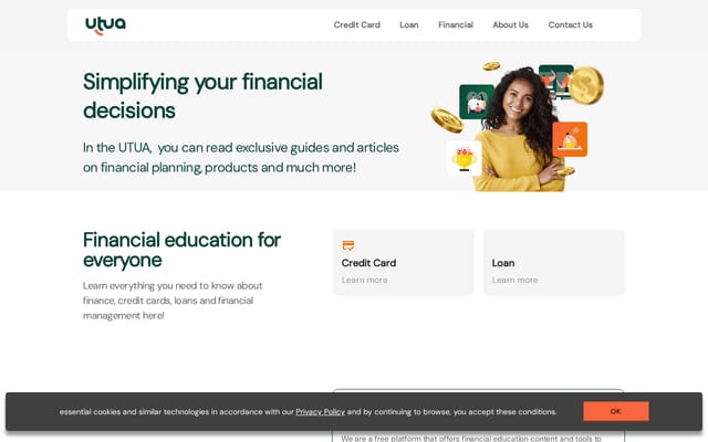 Screenshot of utua.in