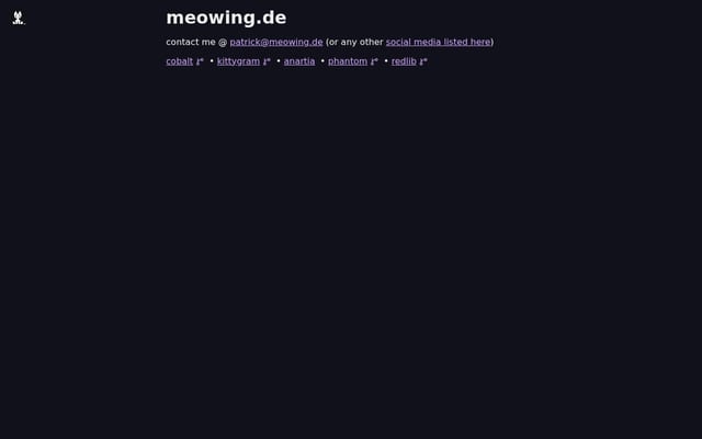 Screenshot of meowing.de